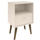 Mesa De Cabeceira Com 01 Gaveta Mb 2014 B02 Off White - Lyam
