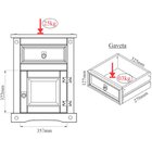 Mesa de Cabeceira Com 01 Gaveta Rustic - Mpo