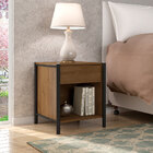 Mesa De Cabeceira Com 01 Gaveta York Preto/demolição - Pallaz