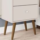 Mesa De Cabeceira Com 02 Gavetas Mb 2015 B02 Off White - Lyam