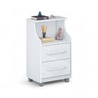 Mesa De Cabeceira Com 02 Gavetas Quebéc Branca