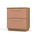 Mesa De Cabeceira Com 02 Gavetas Sevilha Nature/camarim - Pal