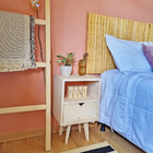 Mesa De Cabeceira Com 1 Gav Em Madeira - Natural