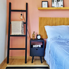 Mesa De Cabeceira Com 1 Gav Em Madeira Preto - Preto