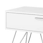 Mesa de Cabeceira com 1 Gaveta 881 - Carraro - Branco / Branco