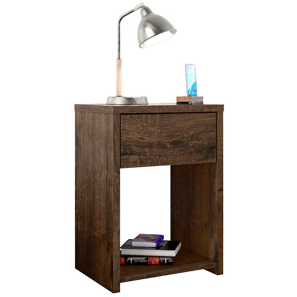 Mesa De Cabeceira Com 1 Gaveta Confort Texturizado-zanzini Mó