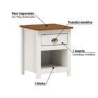 Mesa De Cabeceira Com 1 Gaveta E 1 Nicho Madeira Maciça- Bran