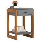 Mesa De Cabeceira Com 1 Gaveta E 1 Prateleira 1661 Ônix