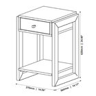 Mesa De Cabeceira Com 1 Gaveta E 1 Prateleira 1661 Ônix