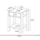 Mesa de Cabeceira Com 1 Gaveta E 1 Tomada Bivolt - Preto/nogal