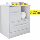 Mesa de Cabeceira Com 1 Gaveta E Porta De Correr Stilo - Bran