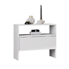 Mesa De Cabeceira Com 1 Gaveta - Etno-branco - Móveis Novo Ho