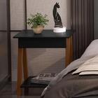 Mesa De Cabeceira Com 1 Gaveta Gardenia Amadeirado Preto