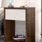 Mesa De Cabeceira Com 1 Gaveta Jacarandá Off White Triunfo Za