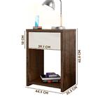 Mesa De Cabeceira Com 1 Gaveta Jacarandá Off White Triunfo Za