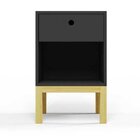 Mesa De Cabeceira Com 1 Gaveta Paulista Espresso Móveis Preto