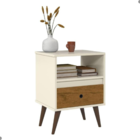 Mesa De Cabeceira Com 1 Nicho Dallas Cinza