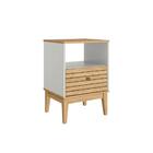 Mesa De Cabeceira Com 1 Nicho E 1 Gaveta Mdp Mel Off White M