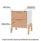 Mesa De Cabeceira Com 2 Gavetas - Branco/pinus