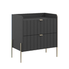 Mesa De Cabeceira Com 2 Gavetas Detalhe Laqueados Moriah 60cm