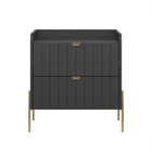 Mesa De Cabeceira Com 2 Gavetas Detalhe Laqueados Moriah 60cm