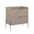 Mesa De Cabeceira Com 2 Gavetas Detalhe Laqueados Moriah 60cm