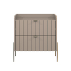 Mesa De Cabeceira Com 2 Gavetas Detalhe Laqueados Moriah 60cm