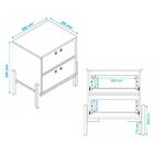 Mesa De Cabeceira Com 2 Gavetas Multimóveis Cr35039 Branca