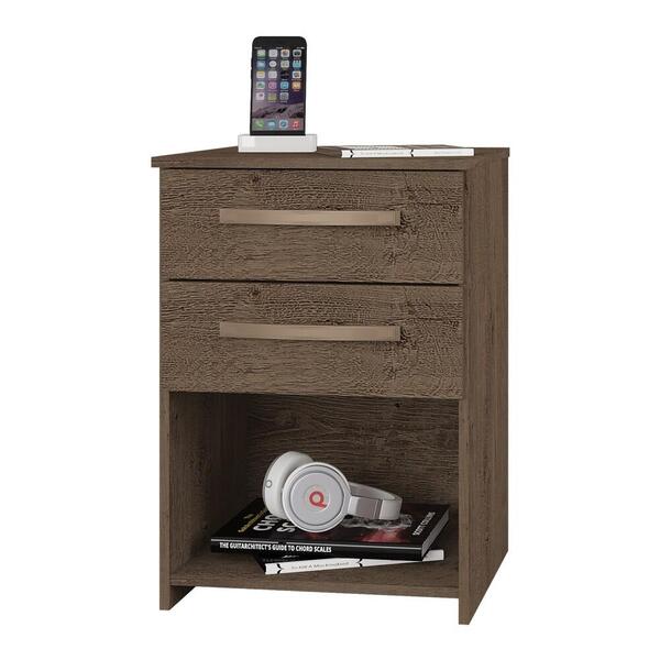 Mesa De Cabeceira Com 2 Gavetas Multimóveis Cr35151