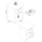 Mesa De Cabeceira Com 2 Gavetas Multimóveis Cr35151