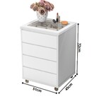 Mesa De Cabeceira Com 4 Gavetas Sendo 1 Com Colmeia Decor Bra