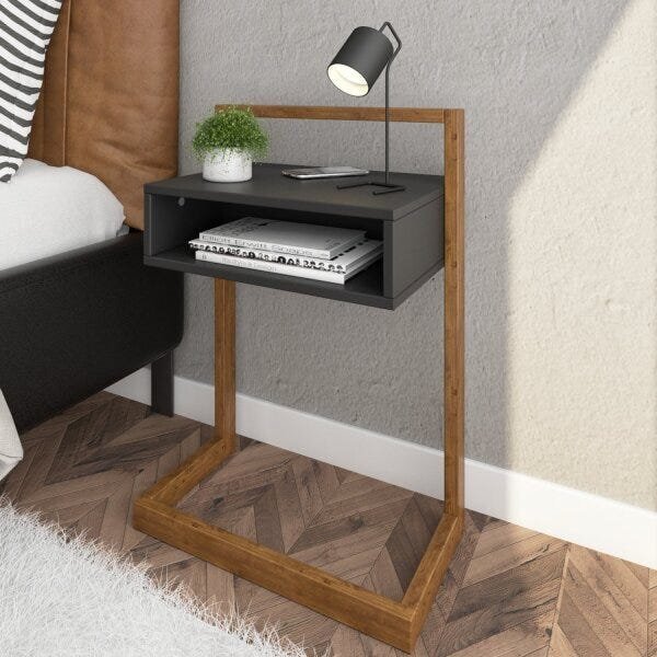 Mesa De Cabeceira Com Carregador Por Indução Tech Artemobili