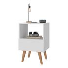 Mesa De Cabeceira Com Gaveta 36cm Retrô Multimóveis Ex4005