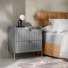 Mesa De Cabeceira Com Gaveta Cinza Para Quarto Moriah 60cm Ci