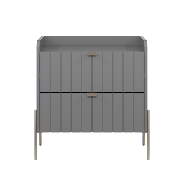 Mesa De Cabeceira Com Gaveta Cinza Para Quarto Moriah 60cm Ci