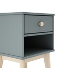 Mesa De Cabeceira Com Gaveta Em Madeira Maciça E Mdf Simba Ka