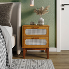 Mesa De Cabeceira Com Gaveta Estilo Retrô Para Quarto Cama Ca