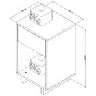 Mesa De Cabeceira Com Gaveta Nomad Cri6000 Grafite Castanho A