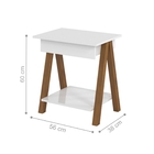 Mesa De Cabeceira Com Gaveta Verona Amadeirado Branco