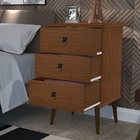 Mesa De Cabeceira Com Gavetas Clark Cacau