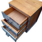 Mesa De Cabeceira Com Gaveteiro Industrial Modelo Steampunk -