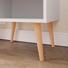 Mesa de Cabeceira com Nicho e Duas Gavetas Retrô Mesinha Late