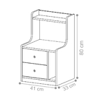 Mesa De Cabeceira Com Nicho Marcelha Branco