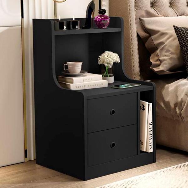 Mesa De Cabeceira Com Nicho Marcelha Preto