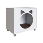 Mesa De Cabeceira Com Nicho Para Gatos Almofada Em Corino  Br