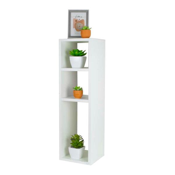 Mesa De Cabeceira Com Nichos Branca Cama Solteiro Quarto Sala