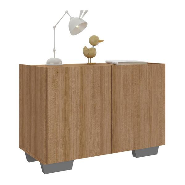 Mesa De Cabeceira Com Pés 2 Portas Multimóveis Mp4134