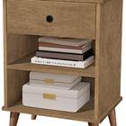 Mesa De Cabeceira Com Pés Palito Basoto Paris Freijó