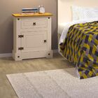 Mesa De Cabeceira Com Porta E Gaveta Em Madeira Maciça E Mdf