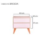 Mesa De Cabeceira Com Portas Bréscia Carvalho E Rosa Claro